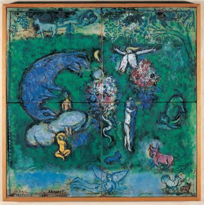 Le Paradis terrestre, 1959, Ceramic by Marc Chagall